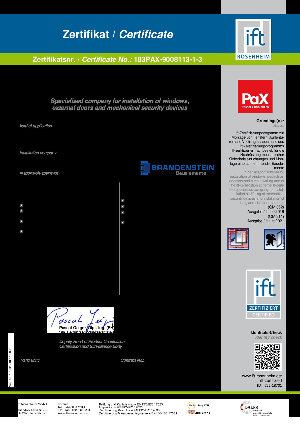 ift-Zertifikat 2024 Vorschaubild von Dokument: ift-Zertifikat 2024